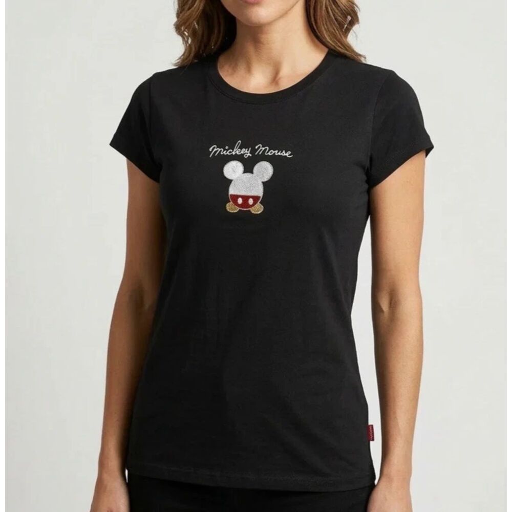 Disney Digital Lovers T-shirt womans Sz L Mickey Mouse emojis Disney Boutique